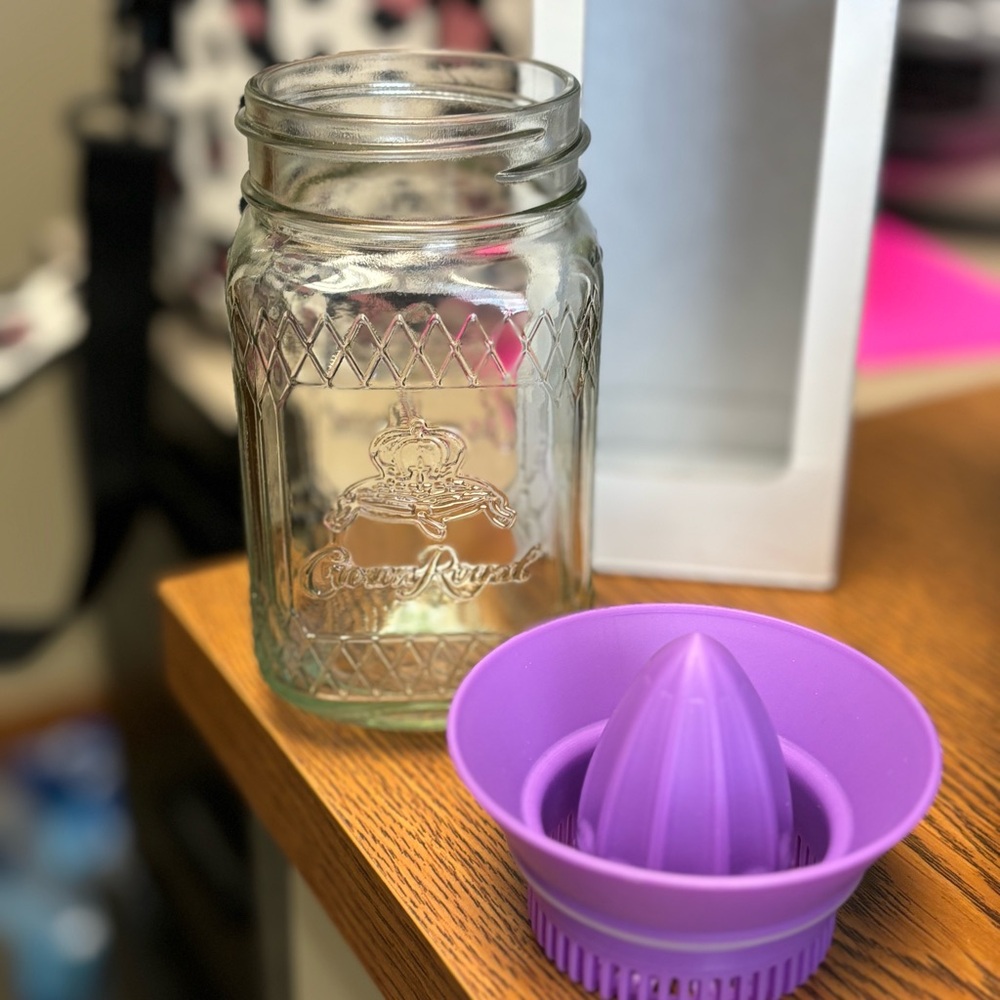 Crown Royal Jar with Juicer
